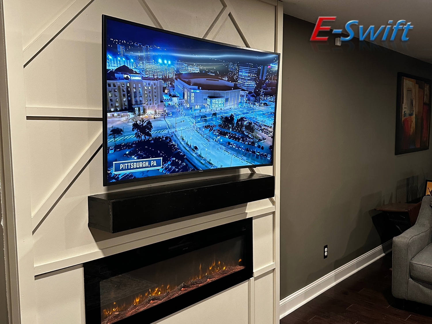 Fireplace Build Out Geometric panel