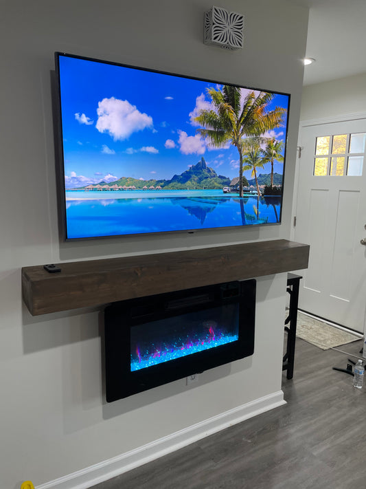 Over the fireplace mantles