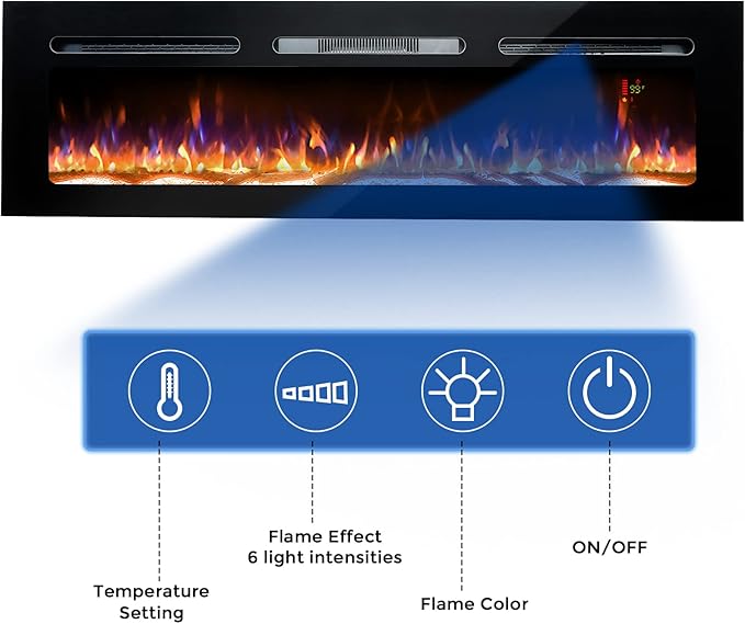 Electric Fireplace Recessed & Wall Mounted 