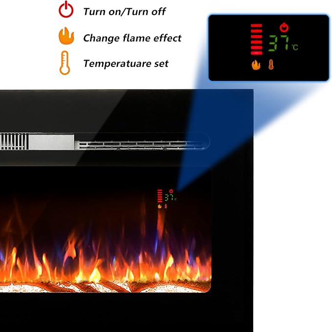 Electric Fireplace Recessed & Wall Mounted 