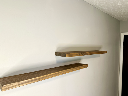 Rustic Floating Shelf 1Pc Or 2 Pc | Easy Install | Western Oak