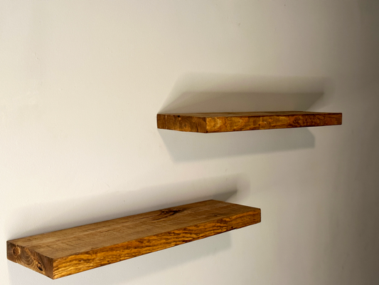 Rustic Floating Shelf 1Pc Or 2 Pc | Easy Install | Golden Oak