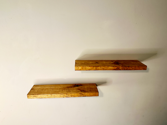 Rustic Floating Shelf 1Pc Or 2 Pc | Easy Install | Golden Oak