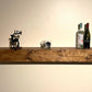 Over the fireplace mantles 